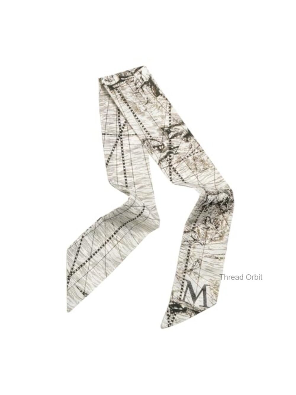 Women's Satin Polyester Fashion Scarf 35 Inch Floral Letter Print